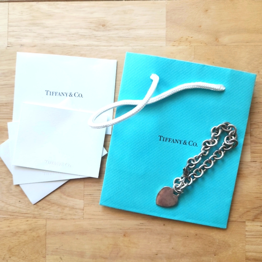 Tiffany heart bracelet 925 with bag and cards